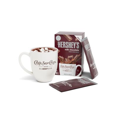 Candy Shop Cocoa HERSHEY'S Milk Chocolate Cocoa Mix, Hot Chocolate, Make Hot or Iced Cocoa, Made With Real Milk, Gluten Free, 1.25 oz packet (24 count)