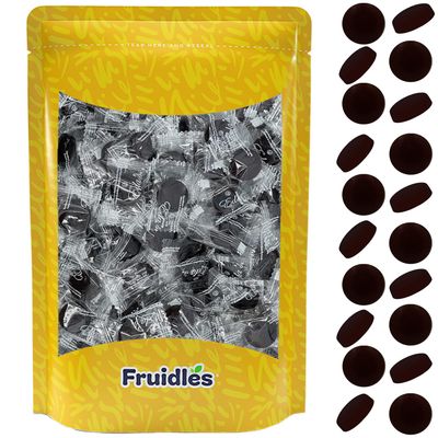 Fruidles Sugar-Free Premium Hard Candy Suckers, Mini Fruit Button Candies, Kosher Certified Parve, Uses Sorbitol, Low-Sodium, Individually Wrapped (80oz (5 Pound) 750 Pcs, Chocolate)