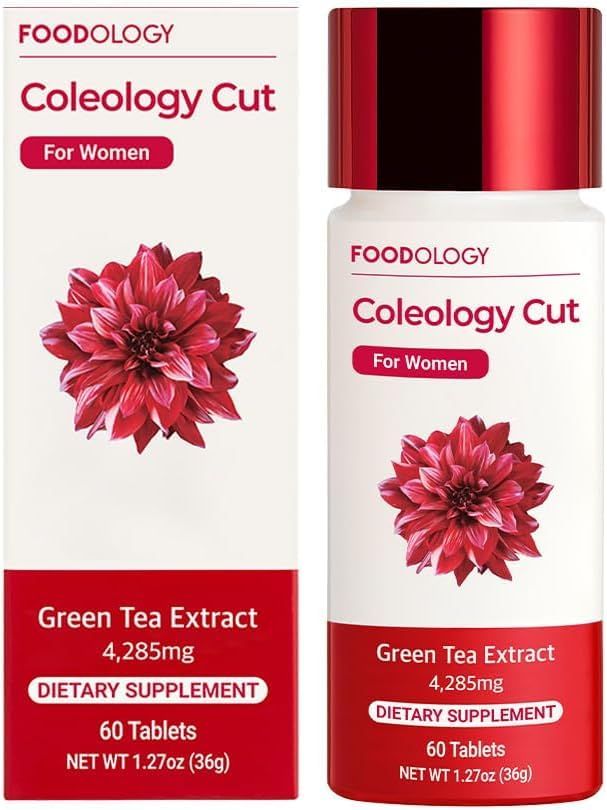 FOODOLOGY Coleology Cut (Pack of 1-60 Tablets, 30 Days) - Green Tea Extract. Vitamins Minerals.