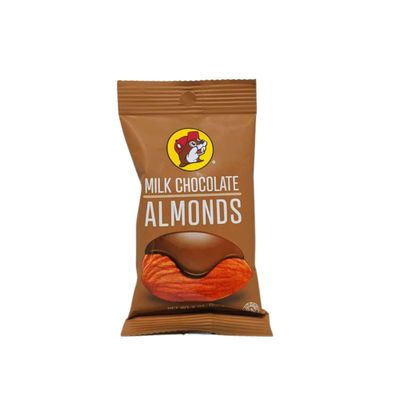 Buc-ee&#39;s Jordan Almonds, Milk Dark Chocolate Almonds, Sugar Free Chocolate Choices-Non-GMO, Protein-Packed Healthy Sweets-On the Go, Movie School Snacks (Milk Chocolate Almonds, 2 Ounce)