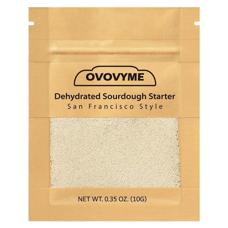 Dehydrated Sourdough Starter San Francisco Style, Fast Activation Sourdough Starter Culture, Sour Dough Starter Homemade Artisan Bread for Beginner (10G)