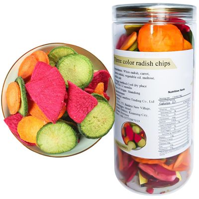 Three color radish chips 5.99 0Z170g, carrot green radish carrot fruit and vegetable chips, delicious ready-to-eat vegetables