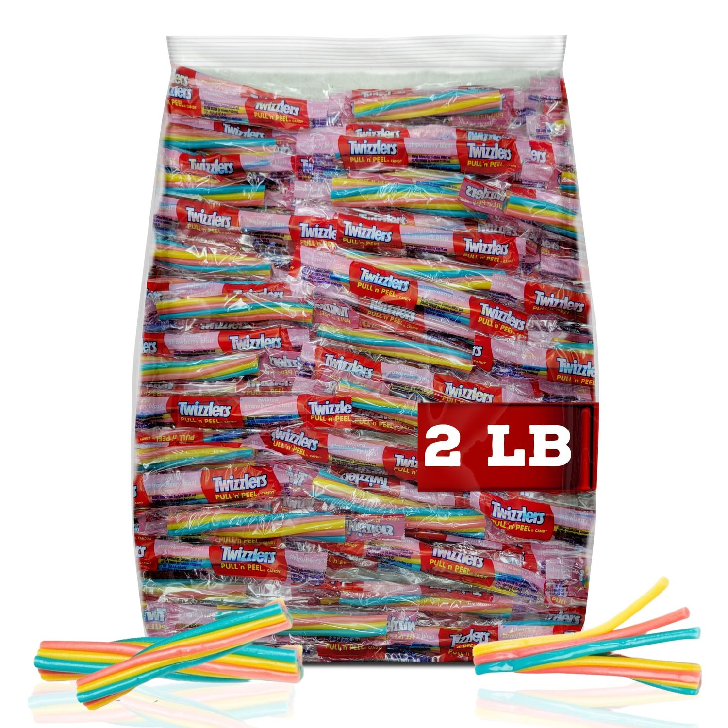 TWIZLERS, PULL &#39;N&#39; PEEL TWISTED Strawberry Blast Chewy Treats, Easter Candy, 2 LB