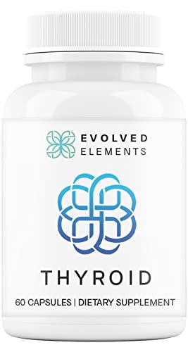Evolved Elements Raw Grass-Fed Desiccated Bovine Thyroid - Thyroid Support for Women - Energy Metabolism Support - New Zealand Sourced, Non-GMO, 60 Capsules