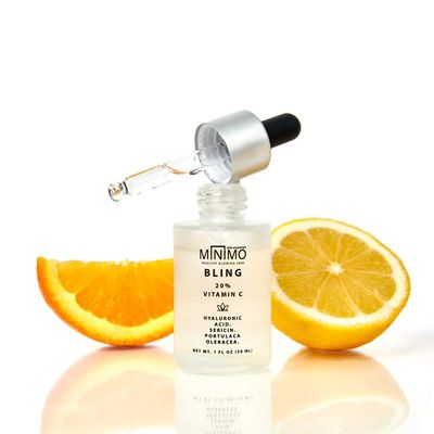 Minimo Skin Essentials Bling Vitamin C face Serum Anti Aging and Skin Brightening Serum Facial Serum for Brightness and Moisturizing Vitamin C Serum for face With 20 (1 oz) Travel Size