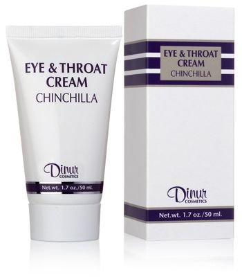 Dinur Cosmetics Chinchilla Eye Throat Cream Reduces Fine Lines Wrinkles Puffy Eyes Under Eye Dark Circles Penetrates Delicate Skin for Men Women 1.7 oz. 50 ml