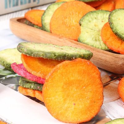 Three color radish chips 5.99 0Z170g, carrot green radish carrot fruit and vegetable chips, delicious ready-to-eat vegetables