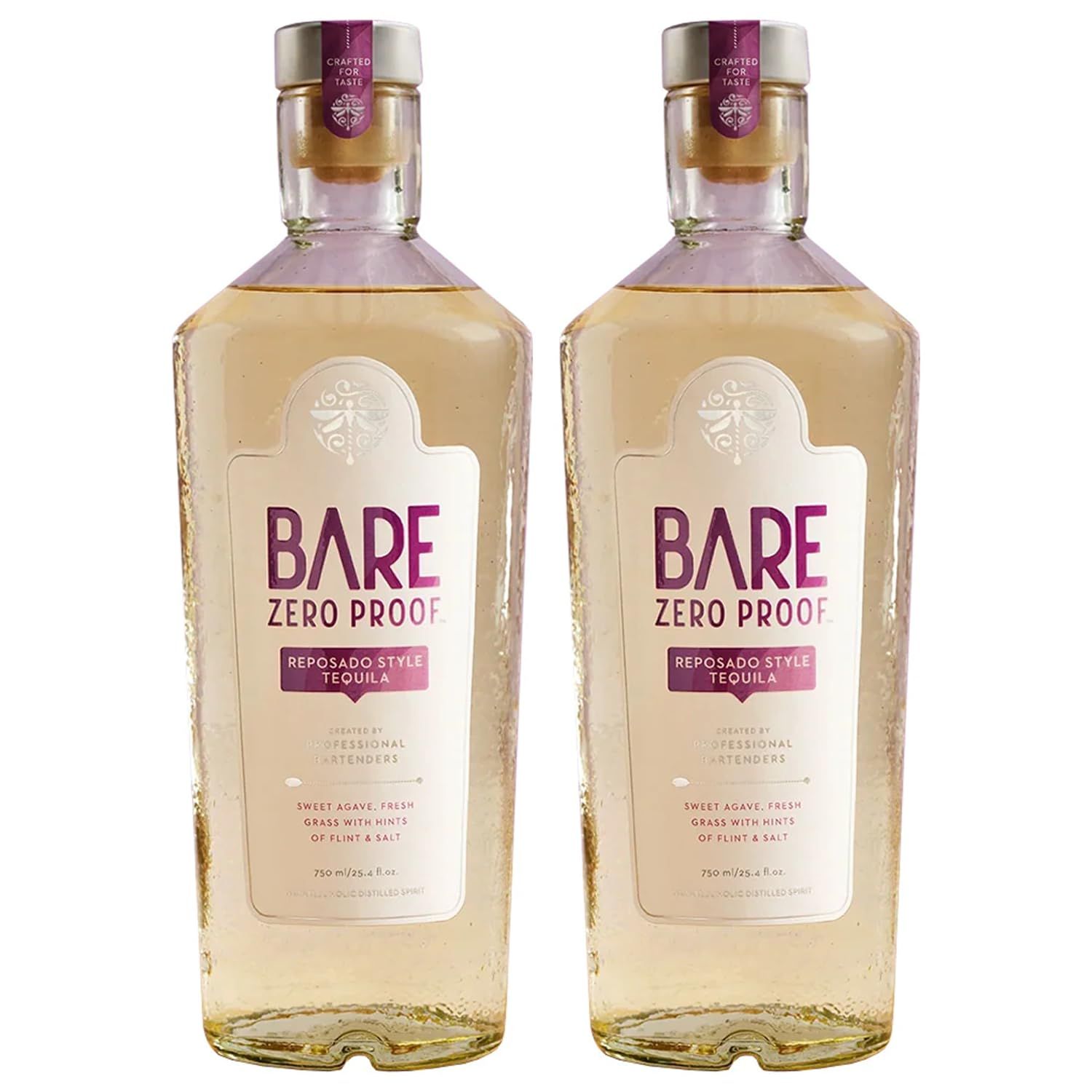 Bare Zero Proof Non-Alcoholic Reposado Tequila Non Alcoholic Spirit Virgin Liquor 2 PACK