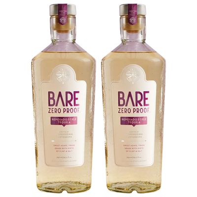 Bare Zero Proof Non-Alcoholic Reposado Tequila Non Alcoholic Spirit Virgin Liquor 2 PACK