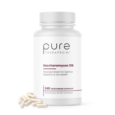 Pure Therapro Rx Saccharomyces 10B - Saccharomyces Boulardii, 10 Billion CFU Per Serving, Patented Strain CNCM I-3799, Probiotic Capsules, Probiotics for Men and Women - 240 Count (Pack of 1)