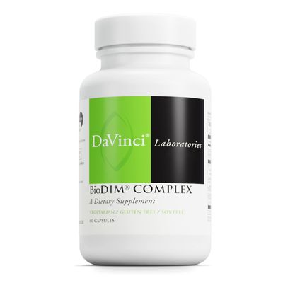 DAVINCI Labs BioDIM Complex - Hormone Support Supplement with Vitamin D3, DIM, Green Tea Extract, Vitamin E, Calcium, HMRlignan Trans-Resveratrol - 60 Capsules (30 Capsules)