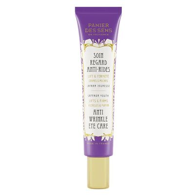 Panier des Sens - Anti Aging under Eye Cream - Hyaluronic Acid, Saffron Extract, Hawthorn - Anti Wrinkle, Dark Circles, Puffiness - Ophthalmologist-Tested - Eye Care 95 Natural Ingredients - 0.5floz
