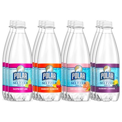 Polar Seltzer Sparkling Water Citrus Berry Variety Pack Flavored Seltzer Drinking Water, 20 fl oz bottles, 12 pack (12 Pack, Citrus Berry Variety)
