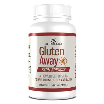 Gluten Away Dietary Supplement - Extra Strength Digestive Enzyme Health Gluten Casein, Slower Digestion Release Protein Amino Acid in Bloodstream for Men and Women - 60 Capsules.