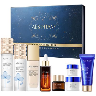 R RadiantRise Anti-Aging Skin Care Kit For Women Firming Skin Care Daily Routine 8-In-1 Skincare Sets Valentine&#39;s Day Gift
