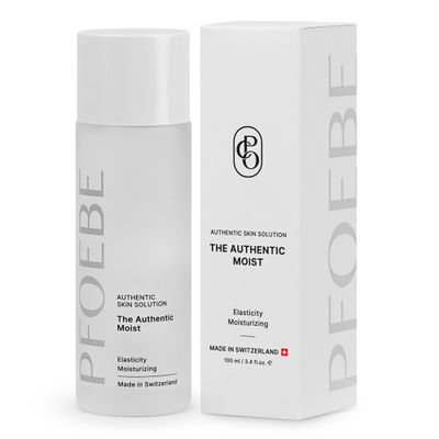 Pfoebe Co. The Authentic Moist - Silky Moisturizing Facial Serum Booster Gel Lightweight Hydrating Face Treatment Swiss Glacier Water, Niacinamide, Hyaluronic Acid All Skin Types - 100ml
