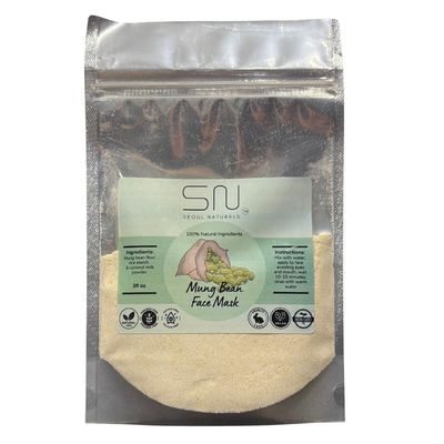 Seoul Naturals Mung Bean Face Mask Powder, 100 Natural Ingredients, k beauty, 3fl oz