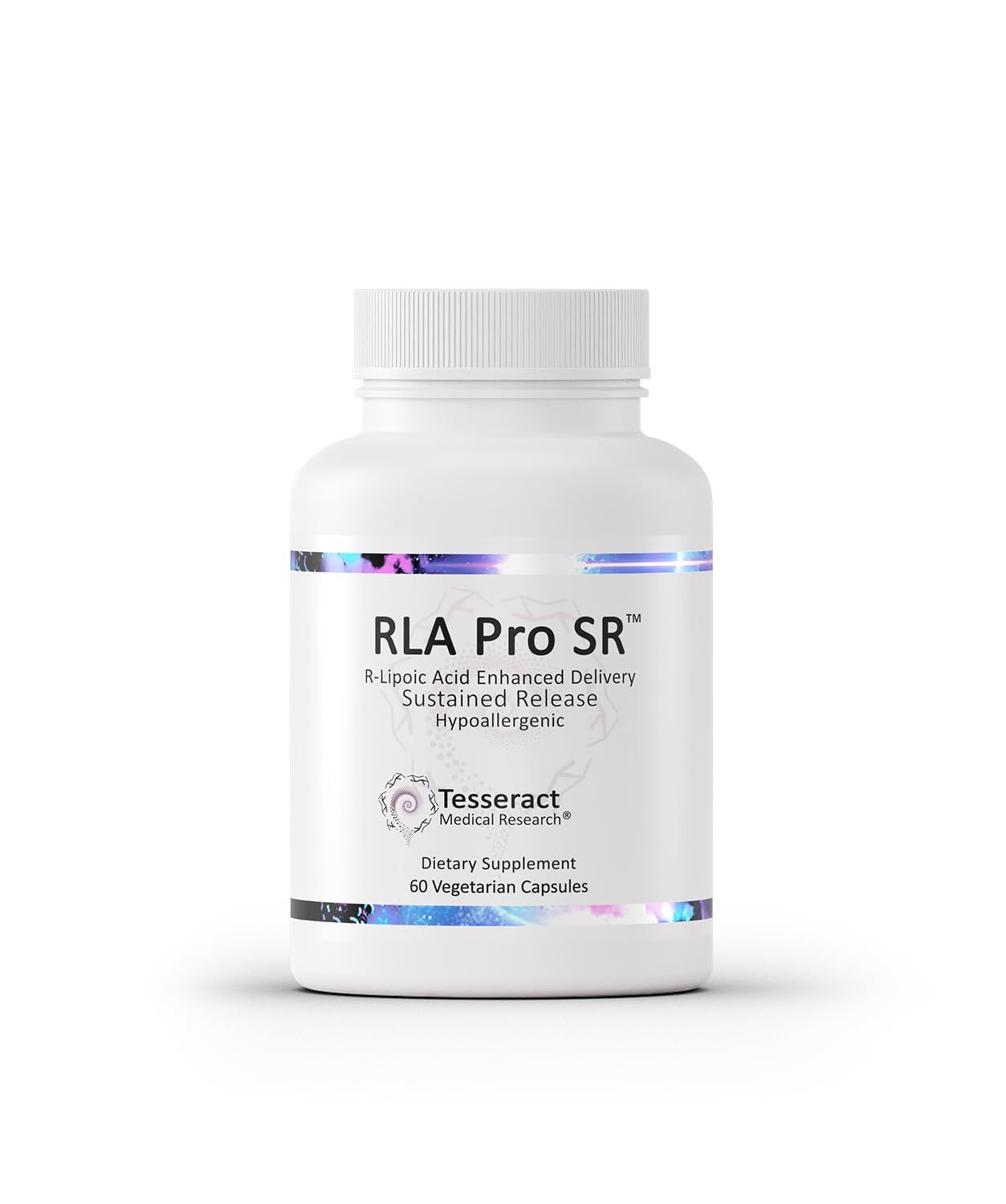 Tesseract RLA Pro SR, Lipoic Acid Supplement, 60 Capsules, Sustained-Release R-Lipoic Acid, Boosts Mitochondrial Cellular Energy, Amino Acid Metabolism Support, Hypoallergenic