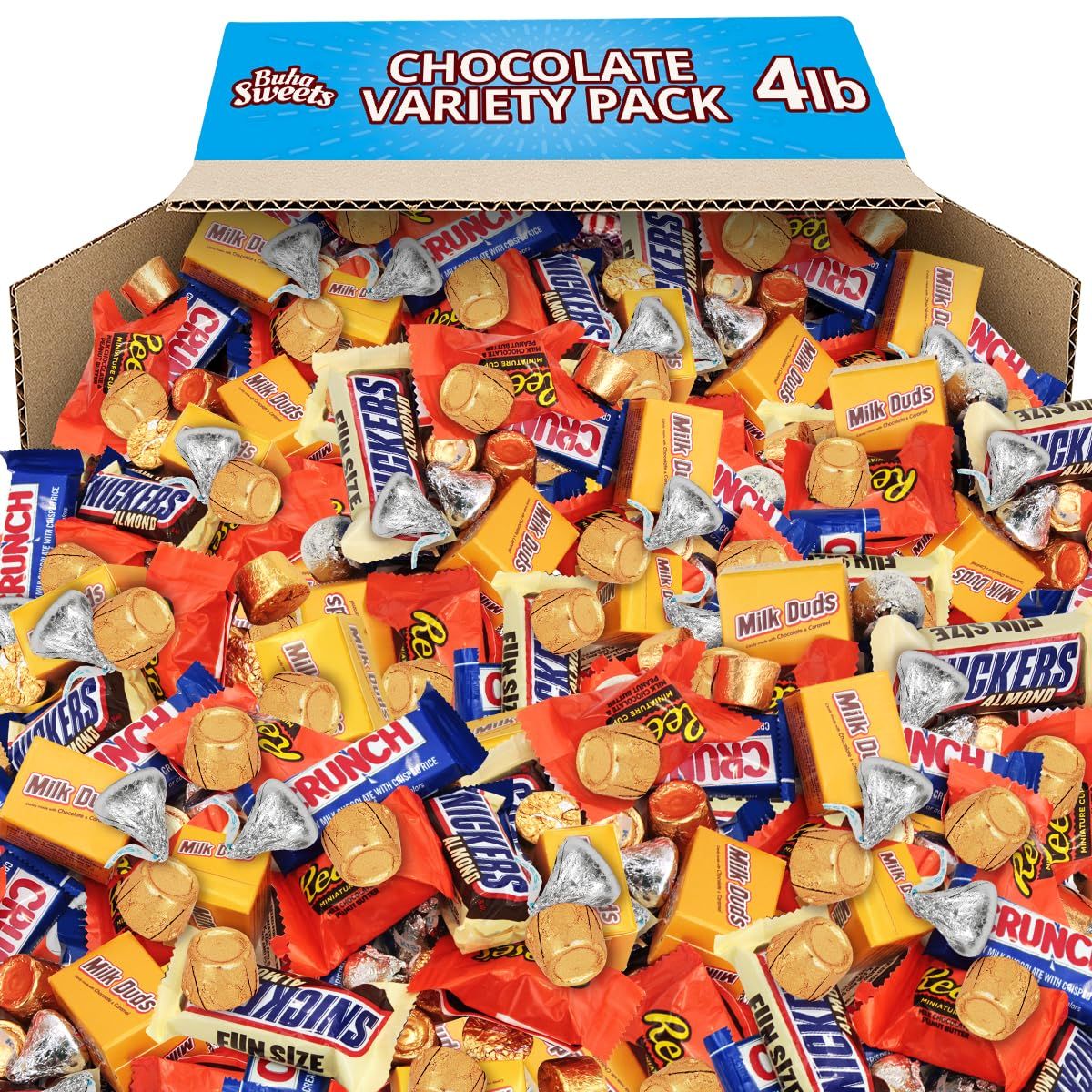 Chocolate Variety Pack, 4lb Pack of Mixed Chocolate Candy Assortment Bag Bulk, Perfect for Birthdays, Celebrations and Special Occasions, Ideal for Candy Buffets, Gift Baskets and Treat Bags