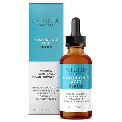 Hyaluronic Acid Serum with Vitamin C For Face, Hydrate and Plump Dry Skin, Boost Collagen, Anti Aging Diminish Fine Lines and Wrinkles, Natural Organic Vegan Ingredients, 1 fl oz