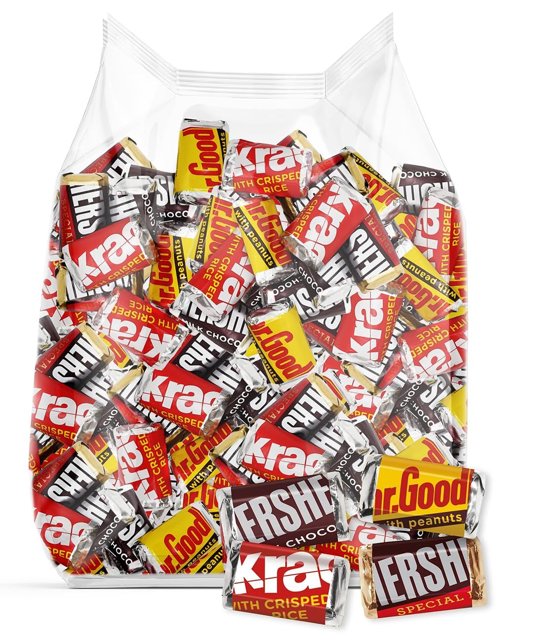 Hershey Bulk Assorted Miniatures Chocolate Candy - 3 Pound 155 Pieces Individually Wrapped Variety Chocolate Bars Dark Chocolate, Milk Chocolate, Crispe Rice For Snacks Treats