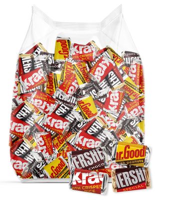 Hershey Bulk Assorted Miniatures Chocolate Candy - 3 Pound 155 Pieces Individually Wrapped Variety Chocolate Bars Dark Chocolate, Milk Chocolate, Crispe Rice For Snacks Treats