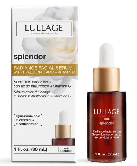 LULLAGE Splendor Radiance Hyaluronic Acid Vitamin C Serum for Face, Revitalizing Vitamin C Face Serum with Niacinamide to Replenish Firm the Skin, 1 Fl Oz Dropper Bottle