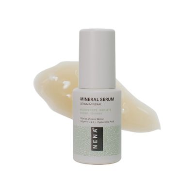 NENA Glacial Mineral Extract Serum with 60 Minerals and Rare Elements Provides Anti-Aging Benefits and Restores Skin Elasticity, Nourish and Radiates With Hyaluronic Acid and Vitamin C E, 30ml