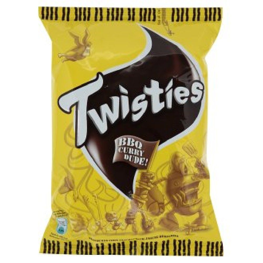 Twisties Corn Snacks Spiced BBQ Curry Flavour 3 Packs x 60g