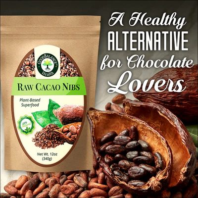 Good Balance Health Raw Cacao Nibs, Chocolate Chip Alternative, Perfect for Baking, Smoothies, Plant-Based, Organic, Gluten Free, Vegan Friendly, Keto Friendly, Resealable Bag, 12 ounces