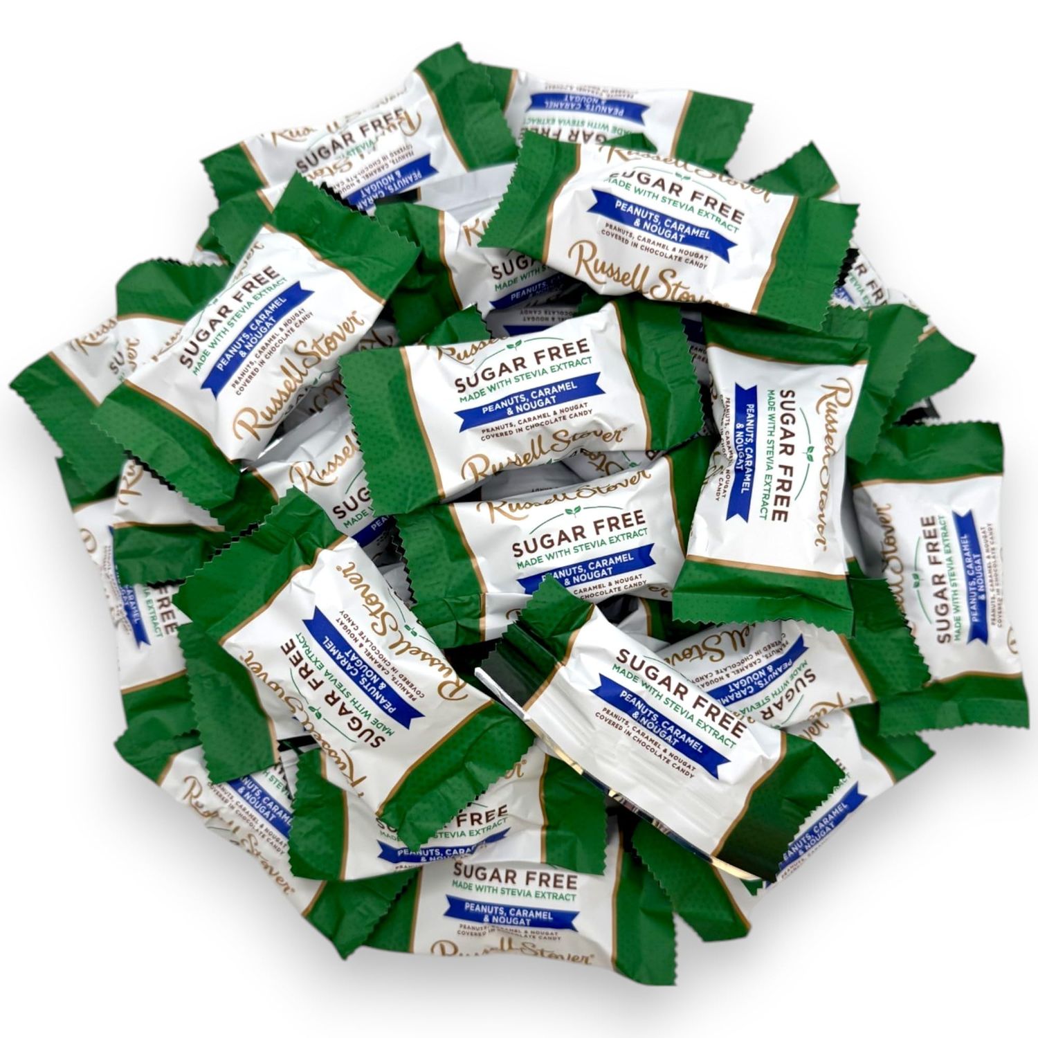 Sugar Free Chocolate Peanut Caramel Nougat-1 lb Deliciously Crafted for a Guilt-Free Indulgence Made with Stevia Extract-Perfect for Health-Conscious Chocolate Lovers(16 oz)