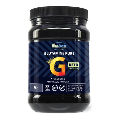 Biochem Glutamine Pure Powder - Pharmaceutical-Grade L-Glutamine for Post Workout Recovery - Vegan, Gluten-Free, Keto - Supports Muscle Tissue, Immune Health, Energy - 5g per Serving, 17.6 oz