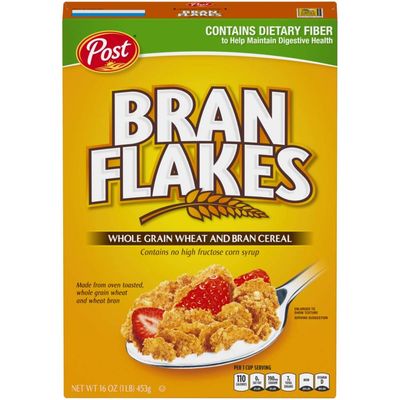 Post Bran Flakes , Whole Grain Wheat Bran Breakfast Cereal, Excellent Source of Fiber, 16 Ounce (Pack of 1)