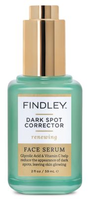 Findley Dark Spot Corrector Renewing Face Serum with Glycolic Acid Vitamin C - Reduces Dark Spots Signs of Aging Hydrating (2 Fl Oz)