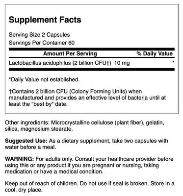 Swanson Probiotic - Digestive Health Supplement w 1 Billion CFU per Capsule - Natural Formula Supporting Bowel Regularity Daily Wellness - (120 Capsules)