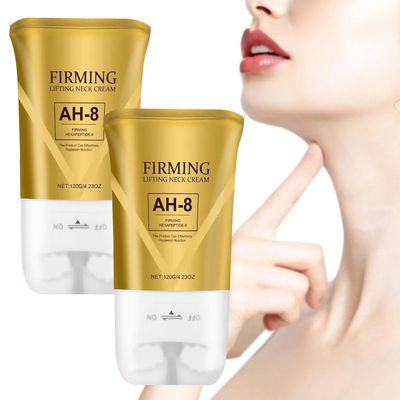 Ah-8 Neck Firming Cream with Double Roller Massage, Ah-8 Firming Creams for Crepey Skin Body Care Comfort, Tighten and Lift Neck Cream Moisturizing, Lotions Cosmetic Skin Care for Women (2)