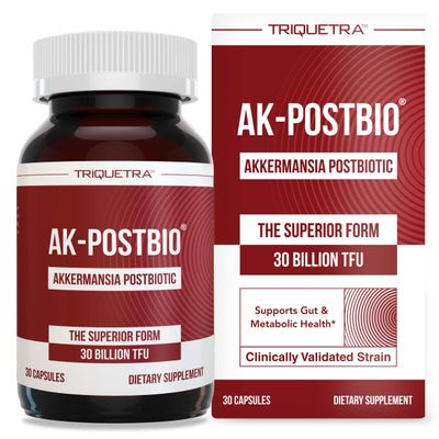 AK-Postbio: Akkermansia Probiotic 30 Billion TFU - Max Strength, Clinically Validated Dose Patented Strain - Superior Pasteurized Form, Highest Absorption, Delivery - GLP-1 Probiotic - 30 Servings