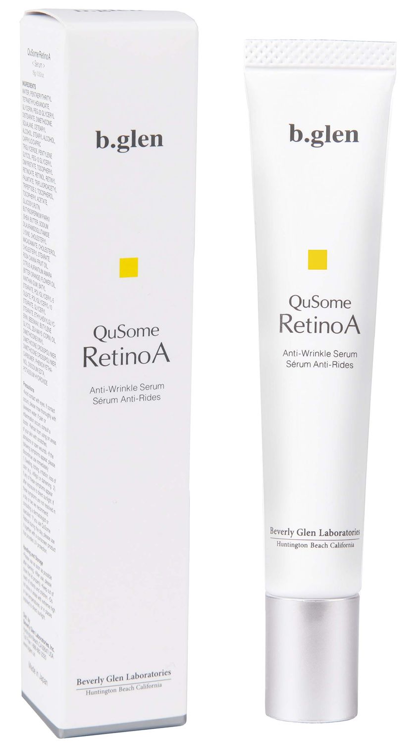 b.glen QuSome RetinoA Retinol (Vitamin A) Retinoic Acid Tocopheryl (Vitamins A E) Squalane Organic Shea Butter Repair Wrinkles Firms Skin (15g0.53oz.)