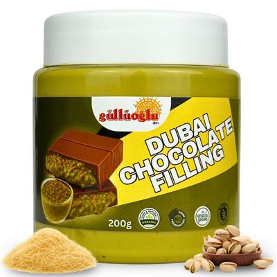 Gulluoglu Dubai Chocolate Filling - 200g 7oz Pistachio Cream with Crispy Kadayif Middle Eastern Gourmet Dessert Best Ingredient For Dubai Chocolate Rich, Crunchy Decadent Treat