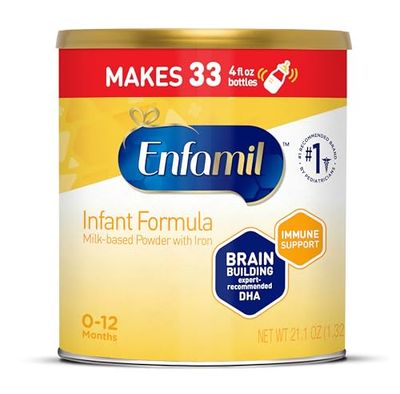 Enfamil Infant Formula, Milk-based Baby Formula with Iron, Omega-3 DHA Choline, Powder Can, 21.1 Oz