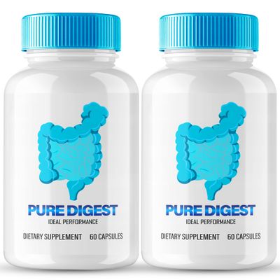 Pure Digest Capsules, Pure Digest Gut and Digestive Support Supplement Pills - Extra Strength, PureDigest All Natural Gut Digestive Health, Pure Digest Pills Overall Well-Being Reviews (2 Pack)