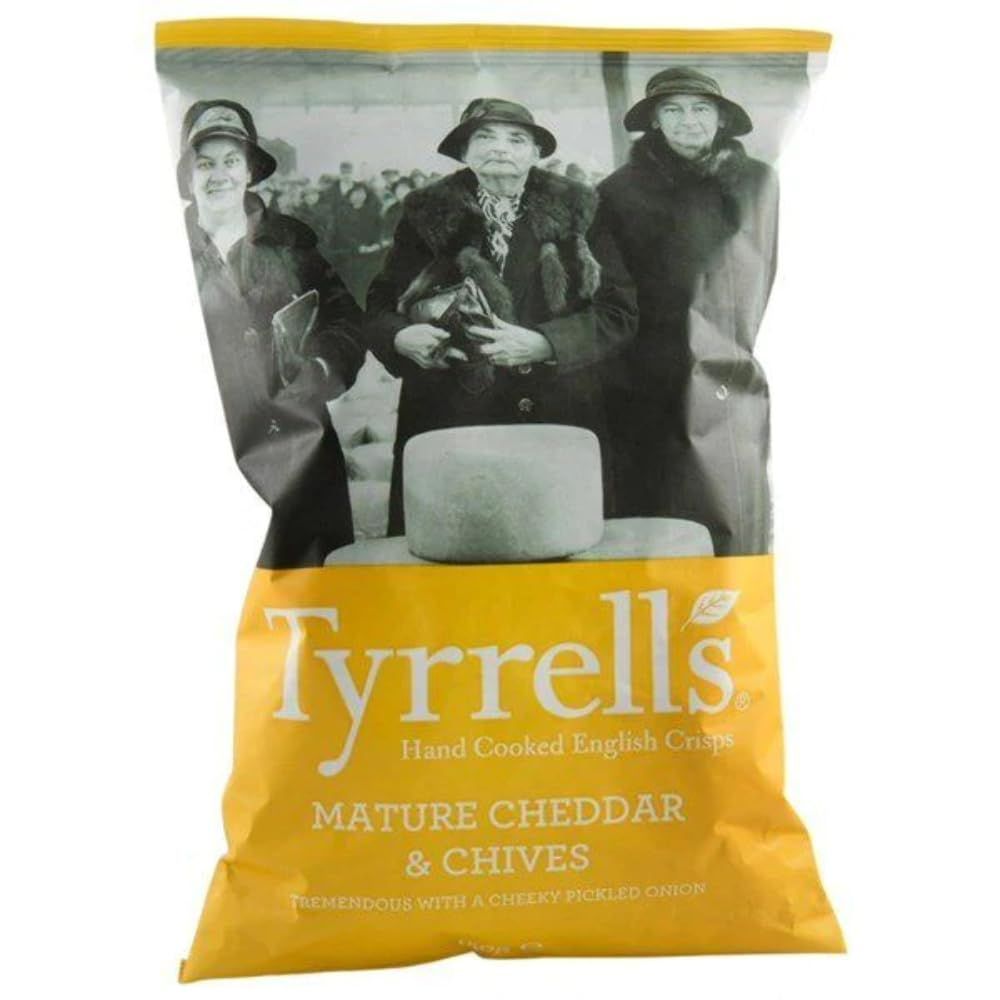 Tyrrells Cheddar Mature Cheese Chive Crisps 150g