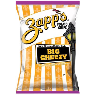 Zapp&#39;s Big Cheezy New Orleans Kettle Style Potato Chips, 8oz