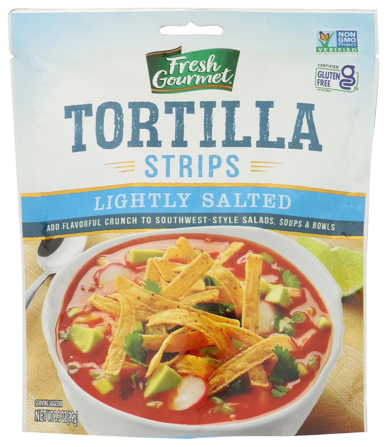 Fresh Gourmet Tortilla Strips, Lightly Salted, 3.5 ct