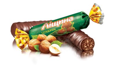 Roshen Leshchina Chocolate Candy with Chopped Hazelnuts, Kosher and Halal, Delicious, Flavorful Sweets Bulk Candy 1kg2.2lb