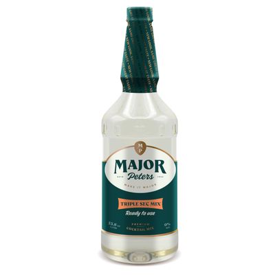 Major Peters&#39; Triple Sec Mix, Only Add Spirits Garnishes for Ideal Drink (33.8 Fl Ounce, Pack of 1)