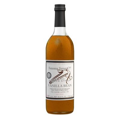 Sonoma Syrup Co Vanilla Bean Infused Syrup, 25.4 Fl Oz for Coffee, Cocktails, and Cooking