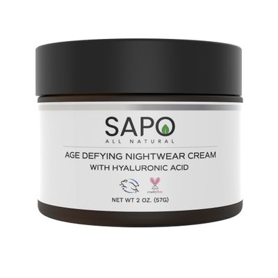 Sapo All Natural Night Cream for Face with Niacinamide, Hyaluronic Acid and Lavender Oil - Hydrating Moisturizing Anti-Aging Facial Moisturizer