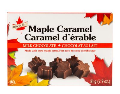 Turkey Hill Sugarbush 100 Pure Canadian Premium Maple Syrup Cream Chocolate Box, Made with Belgian Chocolate Milk Chocolate, 2.9 OZ