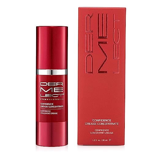 Dermelect Confidence Crease Concentrate- Anti-Aging Serum with Retinol Hyaluronic to Smooth Target Fine Lines Wrinkles, 11 Lines, Frown Lines, Expression Lines, Facial Creases, Crow s Feet 1 oz